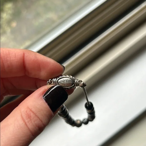 David Yurman Blue and Black Bracelet with Beads and Patterned Cord